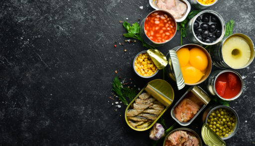 Canned vegetables and beans