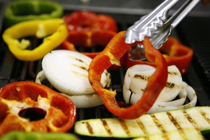 vegetables grilling
