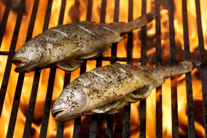 Whole fish on the grill