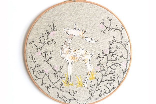 Embroidery hoop art