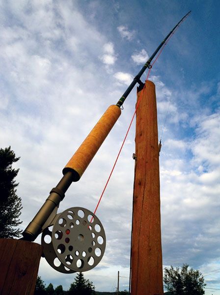 Giant fly fishing rod in Houston, B.C.