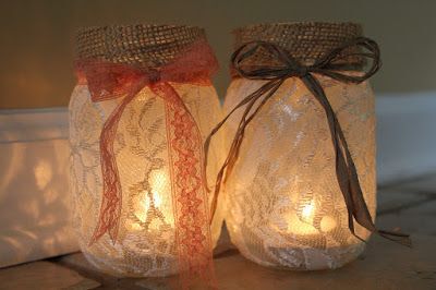 Mason jar luminary