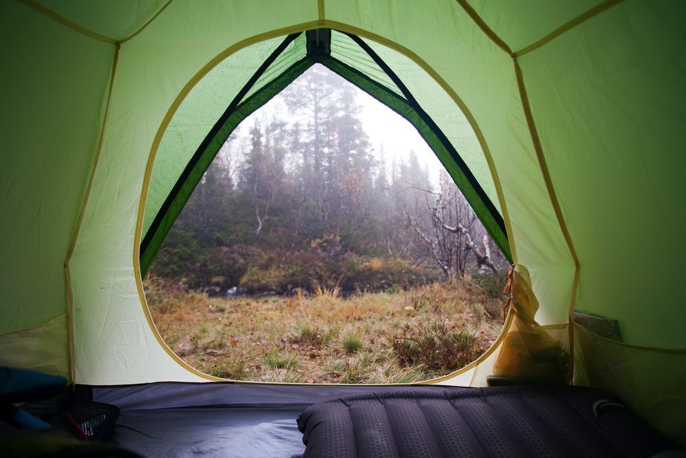 Camping in the rain