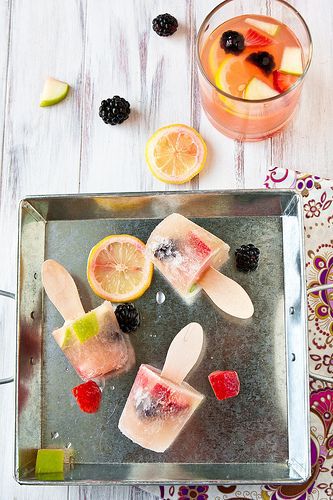 White sangria popsicles