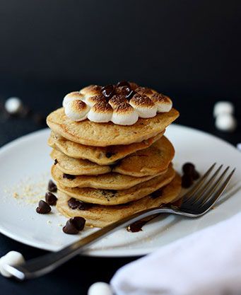 Vegan s'more pancakes