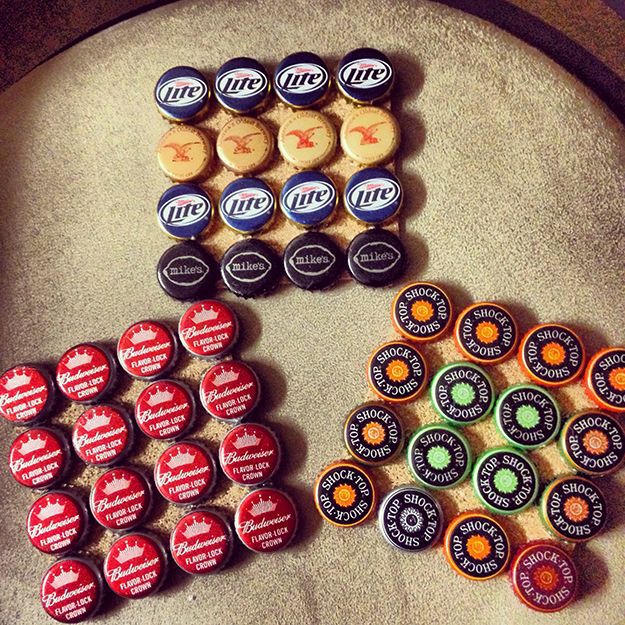 Beer cap coasters