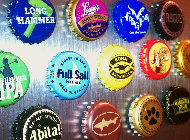 Beer cap magnets