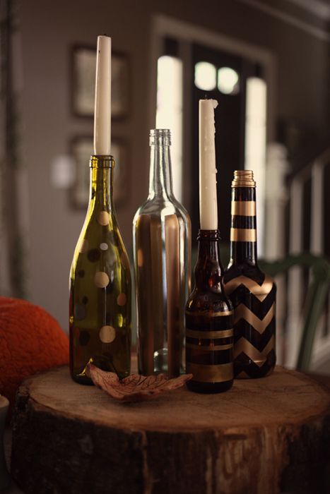 Bottle candleholders