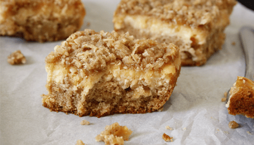 Caramel cheesecake apple blondies