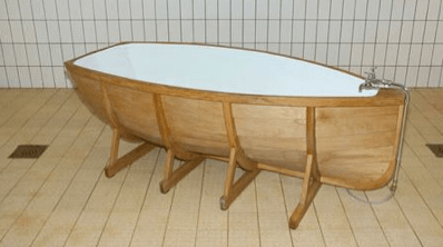 Take a ride in this canoe tub