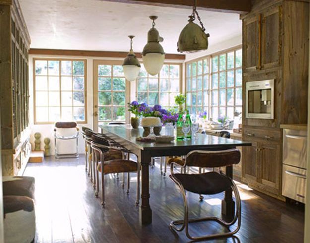 Dining table in kitchen