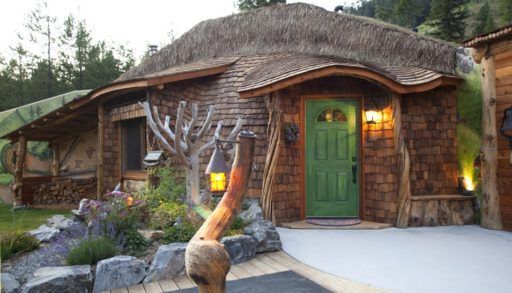 The Hobbit House's human-sized front door