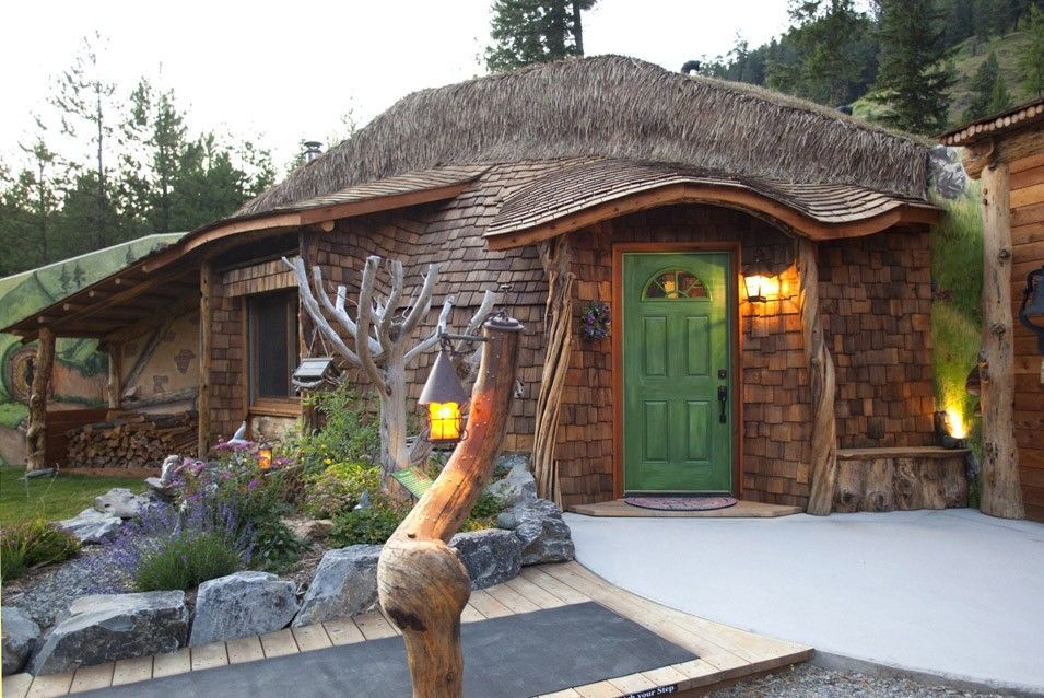 The Hobbit House's human-sized front door