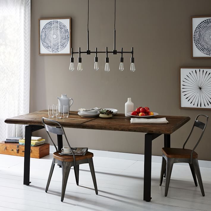 Elm top dining table