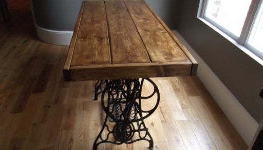 Sewing machine table