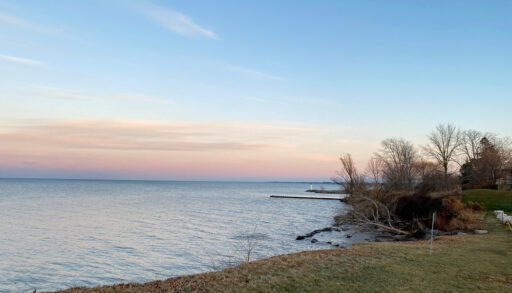 Sunset over Grimsby Waterfront, Lake Ontario.