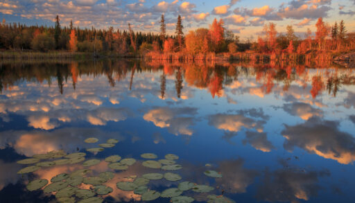 Sunset over Hidden Lake Territorial Park, Northwest Territories.
