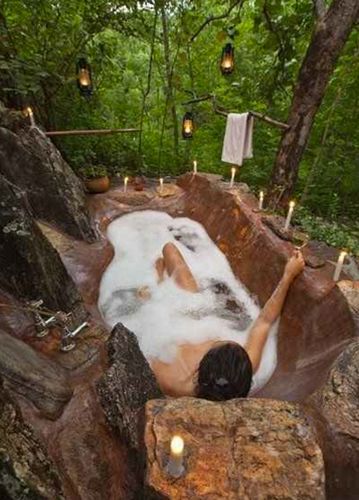 rock hot tub
