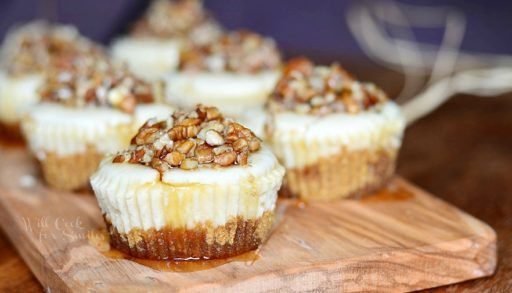 Maple Pecan Mini Cheesecakes