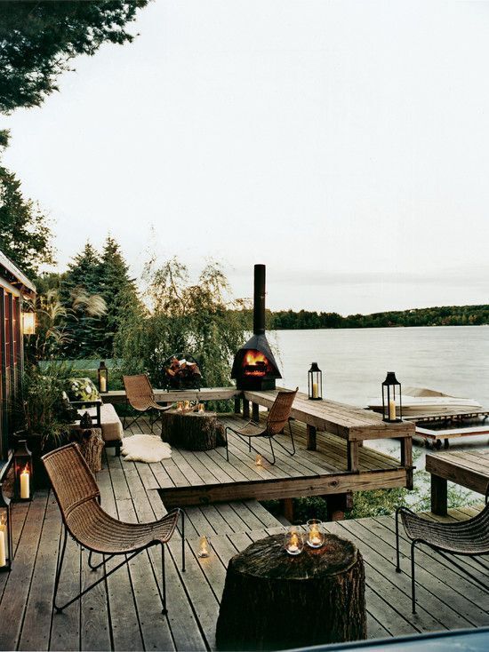Lakeside deck