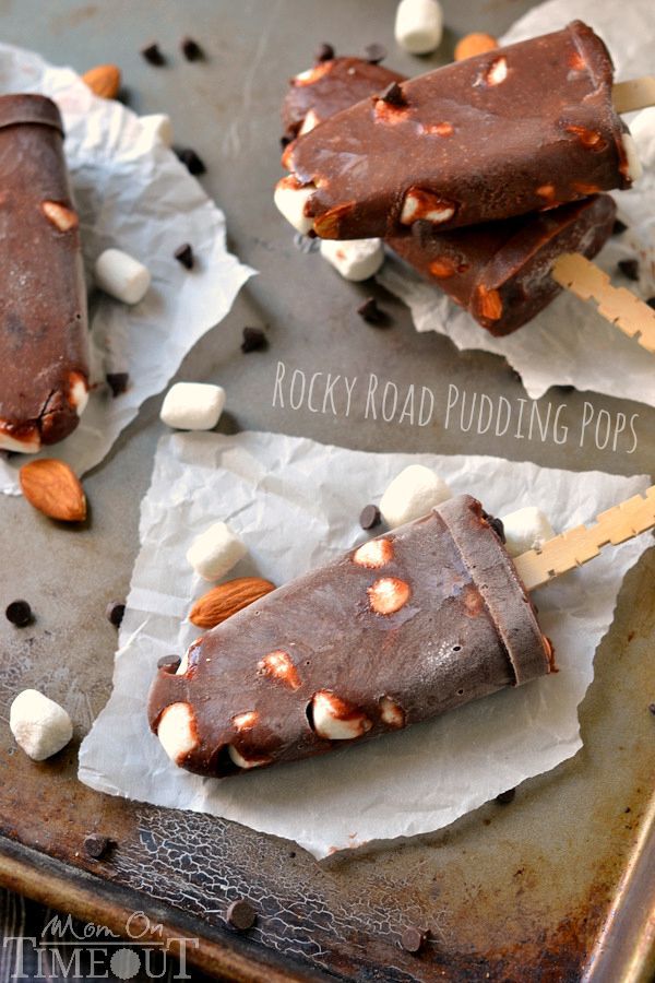 Rocky road pudding pops