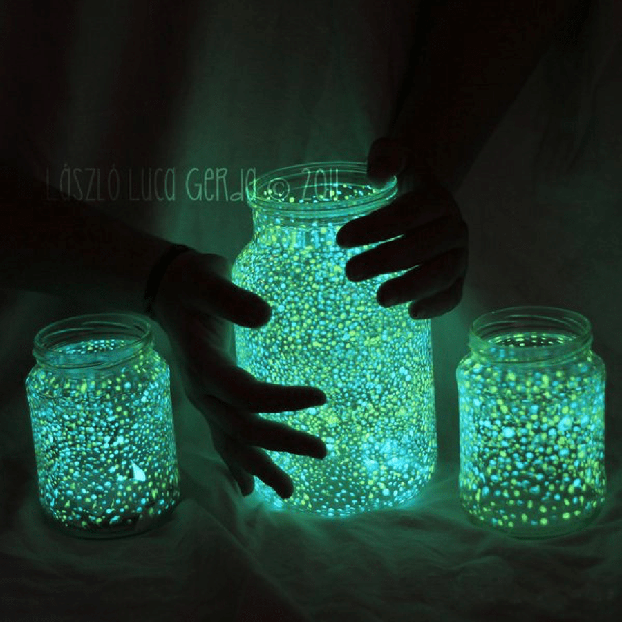 Night sky glow jars