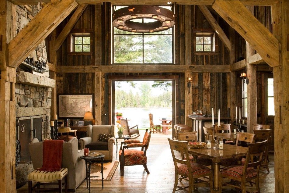 Interior of Montana Mountain Retreat