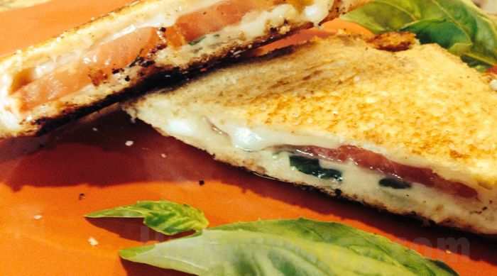 Tomato and Basil Grilled Cheese