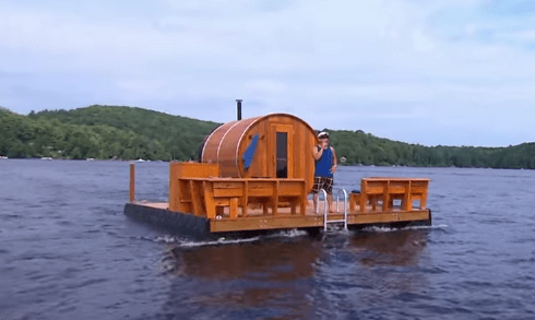 Floating sauna