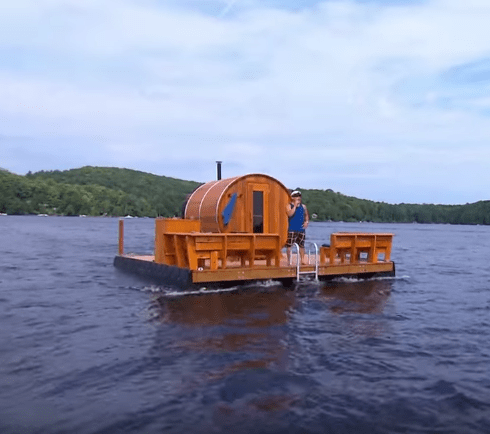 Floating sauna