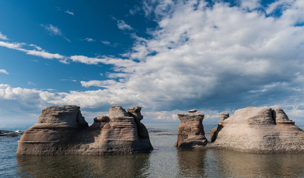 Monoliths in the Mingan Archipelago National Park Reserve, Quebec.