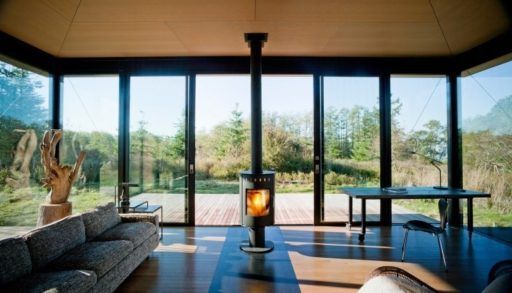 The living room of the writer's retreat.