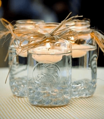 Floating candle jars