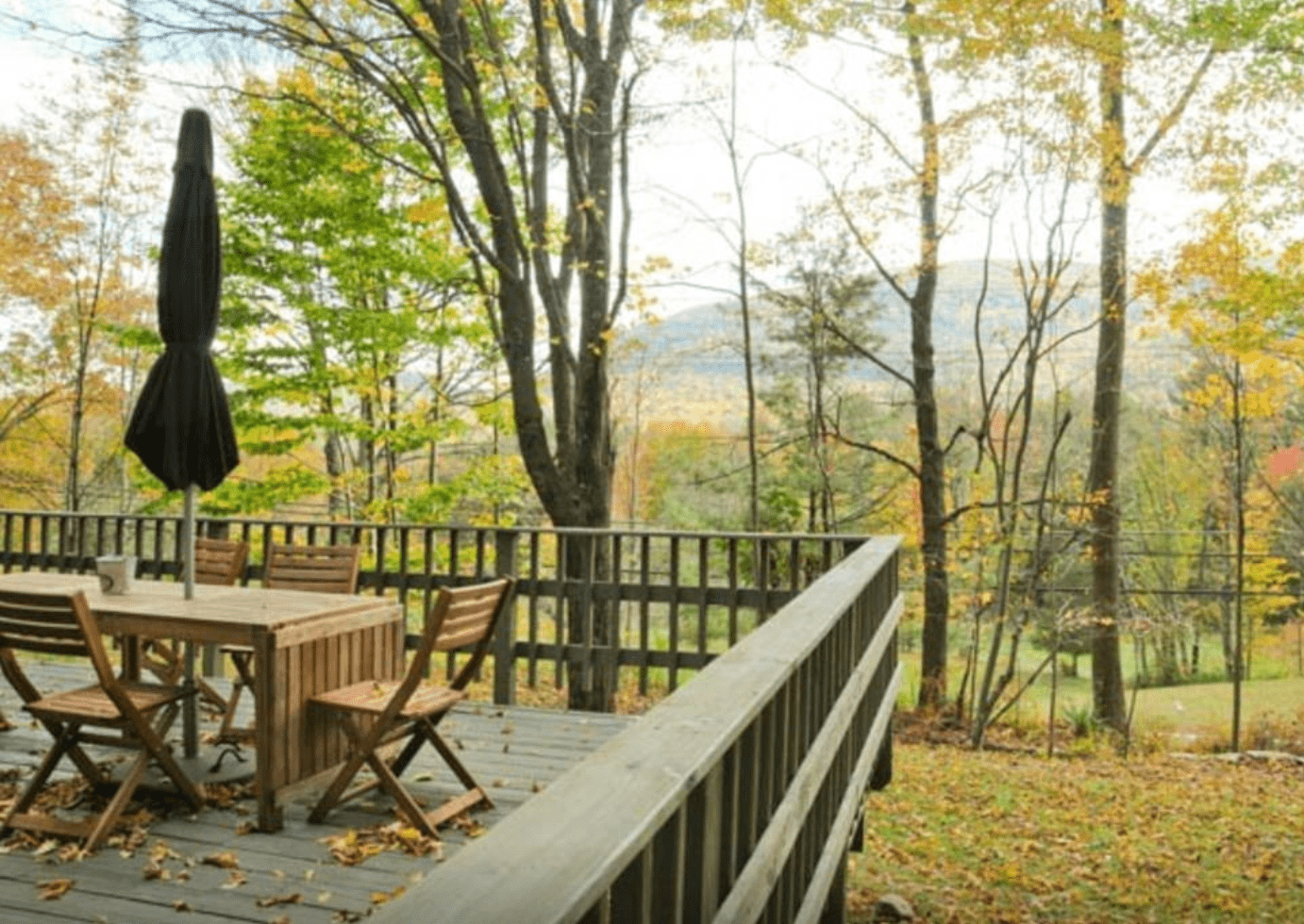 A view of the Catskills as seen from the front deck of the restored barn.
