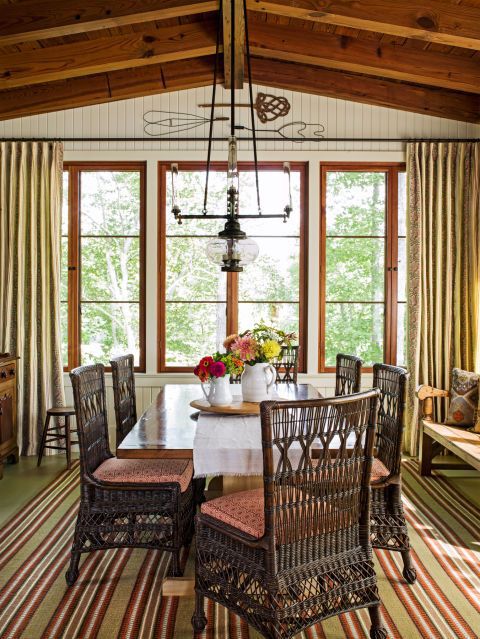 View of the lake house dining room.