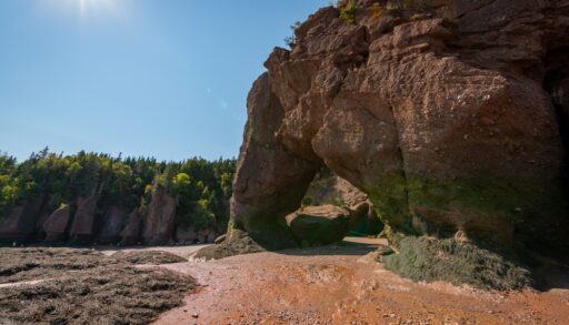 Arch in the Hopewell Rocks in the Bay of Fundy.