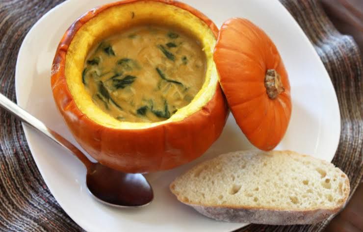 Pumpkin soup bowl
