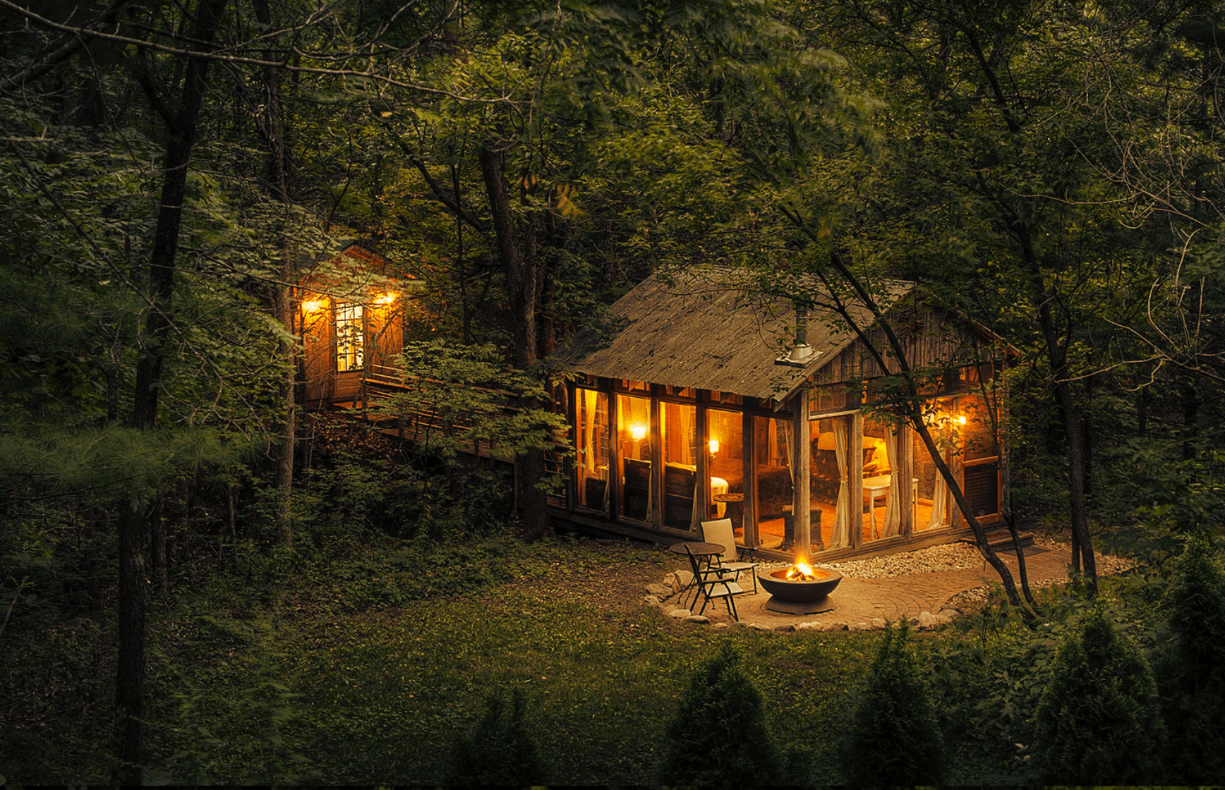 A cabin in Wisconsin.