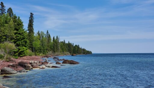 The coast of Lake Superior in Isle Royale National Park, Michigan, U.S.