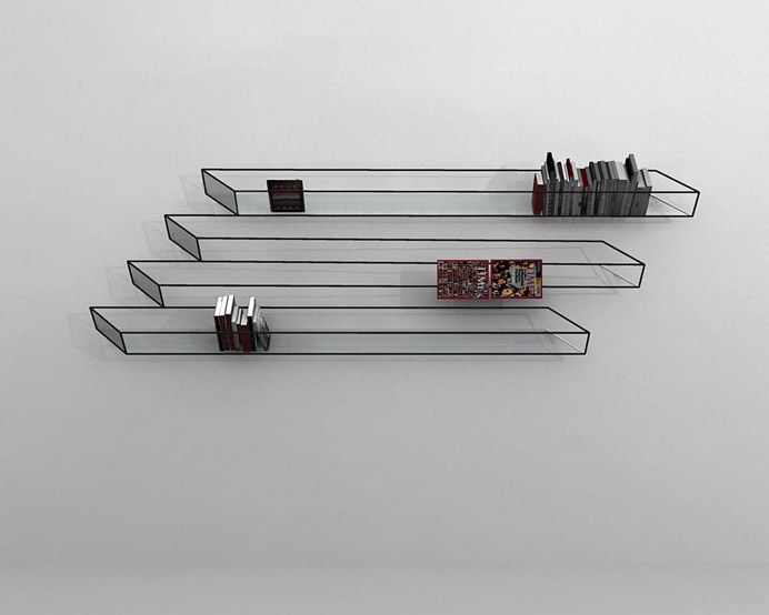 Optical illusion bookshelf