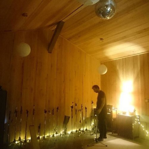 Wood-walled recording room