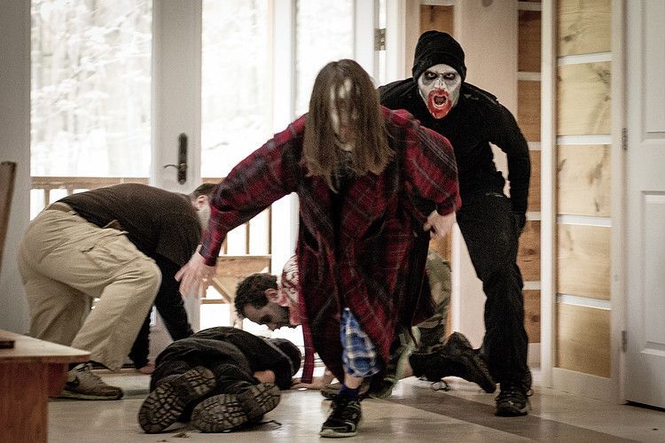 People dressed as zombies