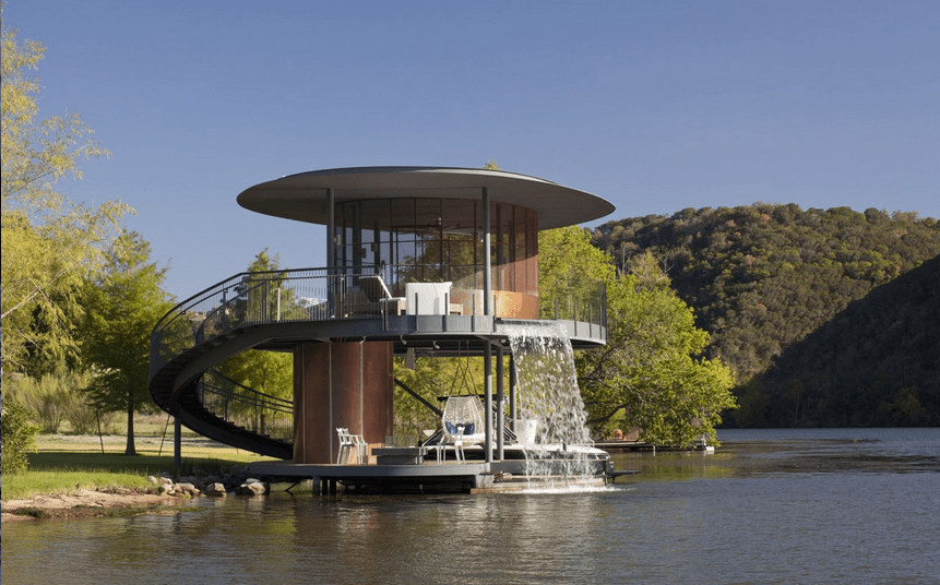 modernist two-storey structure