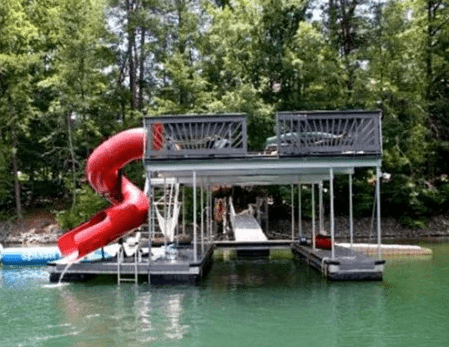 Dock with slide