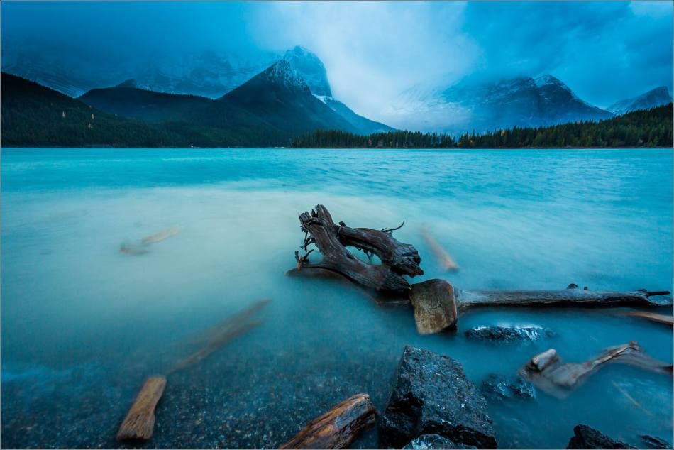 Storm over Upper Kananaskis lake