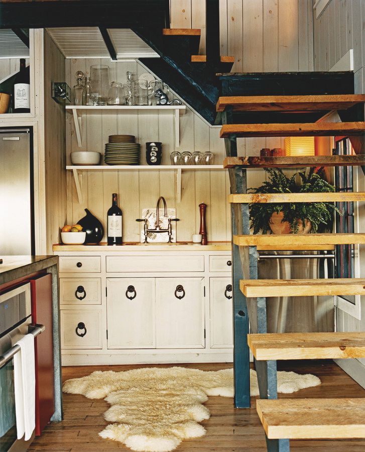 kitchen under the stairs