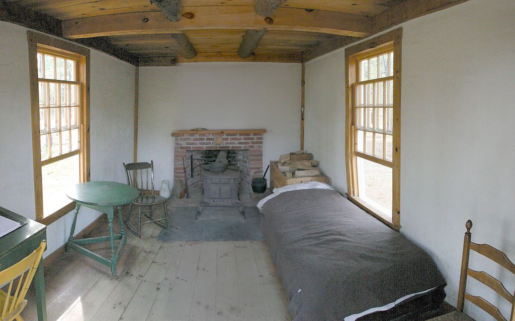 Reconstruction of Thoreau's cabin interior