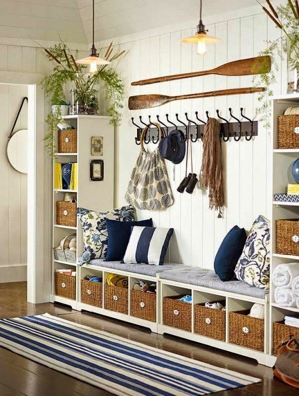 oars hanging in front entrance