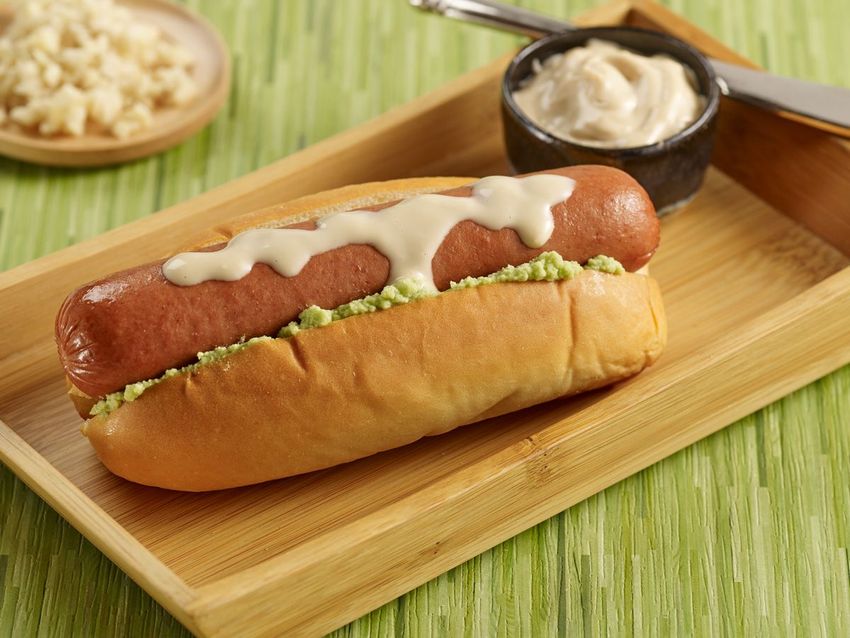 Wasabi hot dog