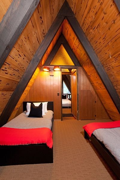 A-frame bedroom